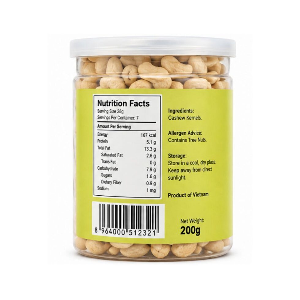 Cashew Plain 200g Jar