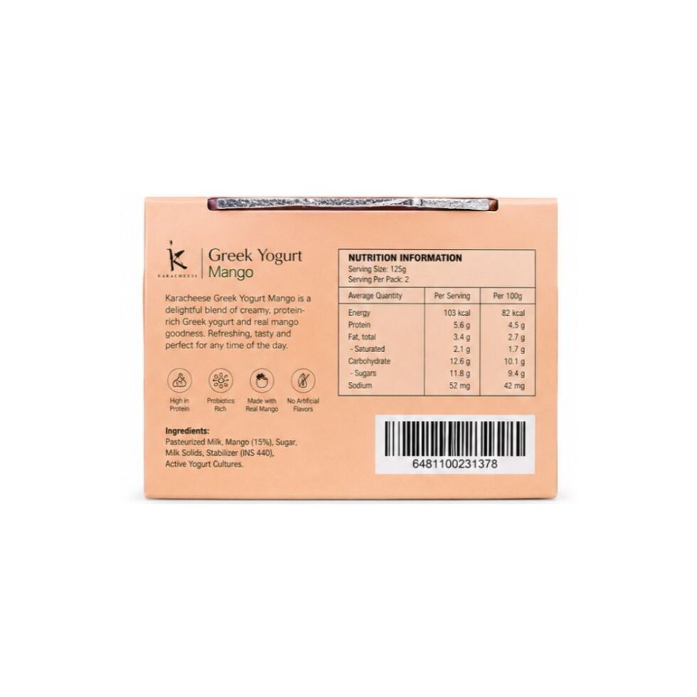 Karacheese Greek Yogurt Mango 250g - Buy Online at Fresh & More Karachi