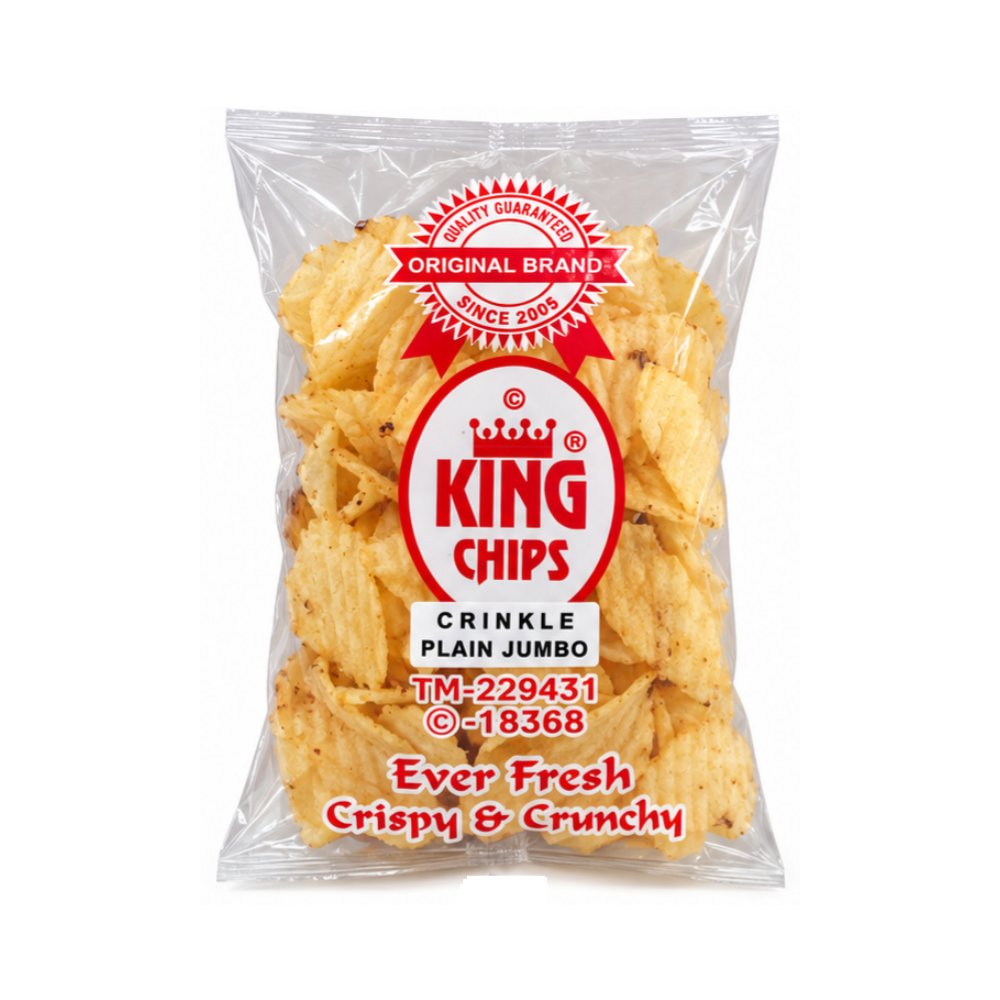 King Chips Jumbo Crinkle Plain 80g