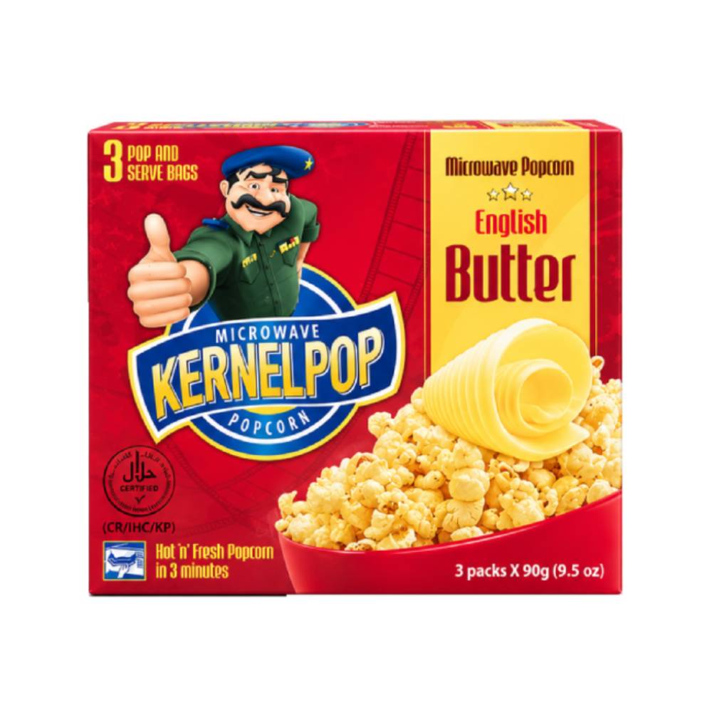 Kernalpop Pop Corn Salt n Pepper Box 3x90g