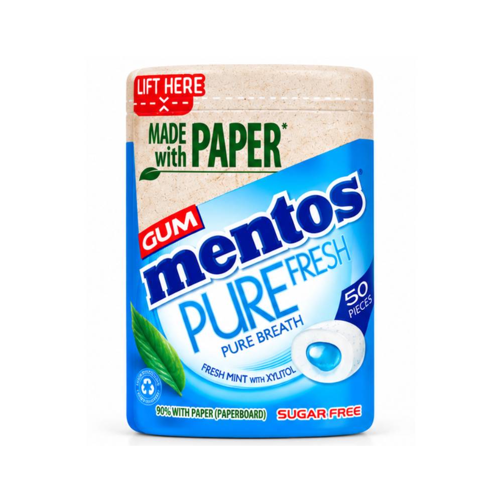 Mentos Pure Fresh Mint Gum 50s Jar 100g